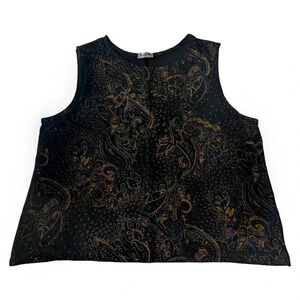 VIKKI VI Paisley Slinky Camisole Tank Top Size 3X
